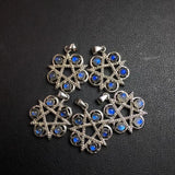 Moonstone Labradorite Star Pendant 925 Sterling Silver Jewelry