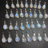 Moonstone Water Drop Pendant Crystal Quartz Healing Stone Jewelry