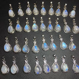 Moonstone Water Drop Pendant Crystal Quartz Healing Stone Jewelry