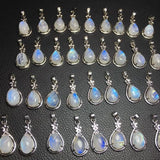 Moonstone Water Drop Pendant Crystal Quartz Healing Stone Jewelry