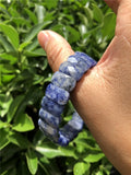 Spot Sodalite Bracelet Faceted Bead Bangle Crystal Quartz Healing Stone