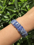 Spot Sodalite Bracelet Faceted Bead Bangle Crystal Quartz Healing Stone