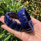Fengbaowu Sodalite Bracelet Faceted Bead Bangle Crystal Quartz Healing Stone