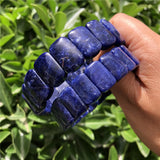 Fengbaowu Sodalite Bracelet Faceted Bead Bangle Crystal Quartz Healing Stone