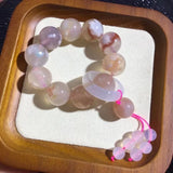 Cherry Blossom Agate Prayer Bracelet Crystal Healing Women Jewelry