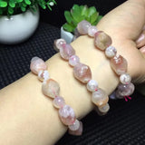 Cherry Blossom Stone Bracelet - Flower Sakura Agate Crystal Healing