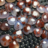 Natural Cinnabar Agate Heart Pendant Crystal Quartz Reiki Healing Stone