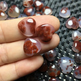 Natural Cinnabar Agate Heart Pendant Crystal Quartz Reiki Healing Stone