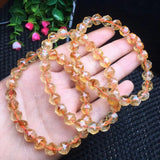 Natural Citrine Azeztulite Bracelet Crystal Jewelry Gift