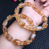 Citrine Azeztulite Bracelet Faceted Square Beads Crystal Reiki Healing Stone