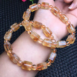 Citrine Azeztulite Bracelet Faceted Square Beads Crystal Reiki Healing Stone