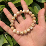 Coffee Shell Trochid Bracelet Round Beads Jewelry Gift
