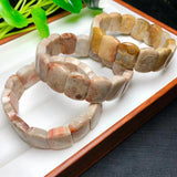 Natural Coral Jade Bracelet Bangle Crystal Healing Stone Jewelry