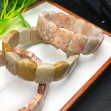Natural Coral Jade Bracelet Bangle Crystal Healing Stone Jewelry