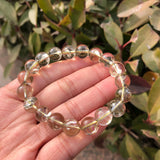 Natural Cracked Rainbow Smoky Citrine Bracelet Crystal Stone Jewelry