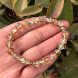 Natural Cracked Rainbow Smoky Citrine Bracelet Crystal Stone Jewelry