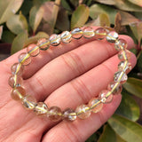 Natural Cracked Rainbow Smoky Citrine Bracelet Crystal Stone Jewelry