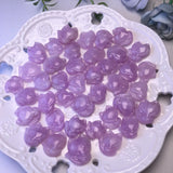 Natural Kunzite Fox Pendant Bracelet Crystal Carved Animal Figurine