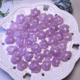 Natural Kunzite Fox Pendant Bracelet Crystal Carved Animal Figurine