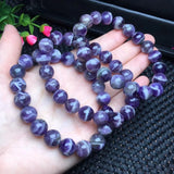 Natural Dream Amethyst Bracelet Round Bead Crystal Reiki Healing Stone