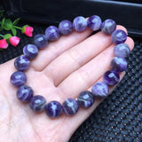 Natural Dream Amethyst Bracelet Round Bead Crystal Reiki Healing Stone