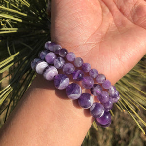 Natural Dream Amethyst Bracelet Crystal Healing Stone Jewelry
