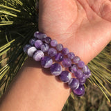 Natural Dream Amethyst Bracelet Crystal Healing Stone Jewelry