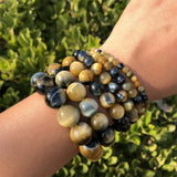 Natural Tiger Eye Bracelet Crystal Healing Stone Jewelry Gift
