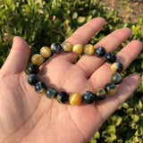 Natural Tiger Eye Bracelet Crystal Healing Stone Jewelry Gift