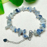 Natural Dumortierite Gravel Chips Chain Bracelet Crystal Reiki Healing Stone