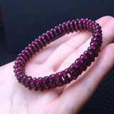 Natural Garnet Hand-Knitted Woven Bracelet Crystal Reiki Healing Stone Jewelry