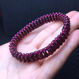 Natural Garnet Hand-Knitted Woven Bracelet Crystal Reiki Healing Stone Jewelry