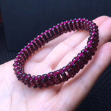 Natural Garnet Hand-Knitted Woven Bracelet Crystal Reiki Healing Stone Jewelry