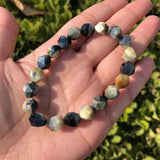 Natural Dream Tiger Eye Bracelet Diamond Beads Crystal Quartz Healing Stone