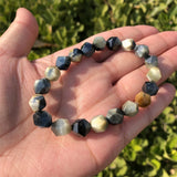 Natural Dream Tiger Eye Bracelet Diamond Beads Crystal Quartz Healing Stone