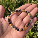 Natural Dream Tiger Eye Bracelet Diamond Beads Crystal Quartz Healing Stone