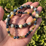 Natural Dream Tiger Eye Bracelet Diamond Beads Crystal Quartz Healing Stone