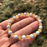 Natural Rutilated Quartz & Howlite Bracelet Crystal Healing Stones