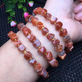 Natural Sunstone Bracelet Irregular Shape Bead Crystal Reiki Healing Stone