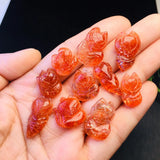 Natural Sunstone Nine-Tailed Fox Jewelry Making Bead
