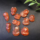 Natural Sunstone Nine-Tailed Fox Jewelry Making Bead