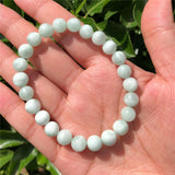 Green Angelite Larimar Bracelet Round Bead Crystal Reiki Healing Stone