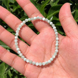 Green Angelite Larimar Bracelet Round Bead Crystal Reiki Healing Stone