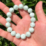 Green Angelite Larimar Bracelet Round Bead Crystal Reiki Healing Stone