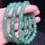 Green Aventurine Bracelet Bamboo Joint Shape Crystal Healing Stone