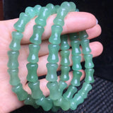Green Aventurine Bracelet Bamboo Joint Shape Crystal Healing Stone