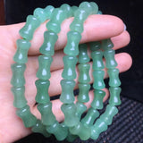 Green Aventurine Bracelet Bamboo Joint Shape Crystal Healing Stone