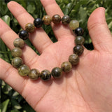 Natural Green Garnet Bracelet Round Beads Crystal Healing Stone Jewelry
