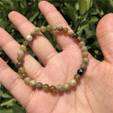 Natural Green Garnet Bracelet Round Beads Crystal Healing Stone Jewelry