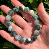 Natural Green Tree Agate Bracelet Healing Stones for Women and Men
